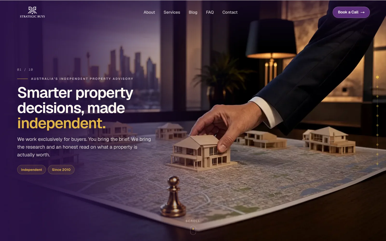 Strategic Buys, a scroll-scrubbed film for an independent property advisory